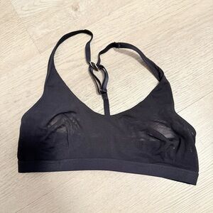 Parade racerback mesh bralette, black with adjustable straps